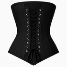 Heavy Duty Double Steel Boned Waist Training Long Line Cotton Over Bust Corset