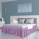 Polyester Brushed Bed Skirt Elastic Dust Ruffles 16 Inch Drop