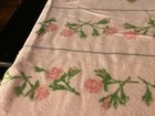 Chatham Purrey  Wool Vintage Blanket   Pink Moss Roses  Rare One