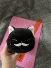 Tsuchineko Cat Amuse Plush 8  Zipper Bag Pouch Stuffed Toy Doll Japan Mustache