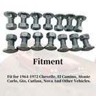 28-pack Front   Rear Bumper Bolts Kit Stainless Cap For 1964-1972 Chevelle  N   