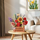 Rowood Wooden Puzzle Flower Bouquet For Adult Artificial Flowers Model Xmas Gift