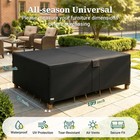 109-in Patio Furniture Cover 900d Waterproof Heavy Duty For Table   6-10 Chairs