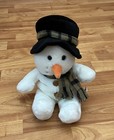 Russ Berrie Snowflake Snowman Plush 11   stuffed Toy Vintage Christmas Gift