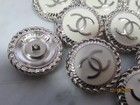 Chanel 10 Buttons   20 Mm  3 4    Silver  Tone  Metal    This Is For 10