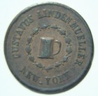 1863 Gustavus Lindenmueller Beer Hall New York Civil War Token Ny630aq-4a