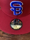 South Bend Cubs Hat Cap Fitted Size 7 Red Blue New Era 59fifty Minor Baseball