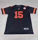 Patrick  15 Mahomes Black Fan Jersey On Field Sewn Chiefs