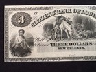 1860 s Citizen s Bank La  3 Bank Note obsolete Currency Cu Remainder