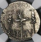 32 Bc Ngc Au Marc Antony Denarius Legion Xv Roman Imperatorial Galley  23060701c