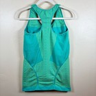Title Nine Women s Yoga Tank Top Size Large Aqua Racerback Sleeveless Workout