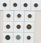 Latvia Lot Of 13 Coins 1  2  5   10 Santims 1922-1939 - Vf To Unc Grades
