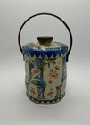 Vintage Toffee Tin Murray Allen  England Blue gold Floral Tin Container 1950 s