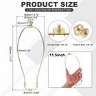 2 Set 11 5 Inch Lamp Harp Kit With 1 Inch Height Solid Brass Finial Gold