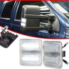 For 08-16 Ford F250 F350 F450 F550 Super Duty Clear White Led Side Mirror Lights