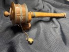 Purify Negative Karma  Tibetan Buddhist Hand Spinning Prayer Wheel W wood Stand