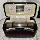 Samsonite Sentry Ii Red Hard Train Case Case Travel Bag   Key  Tray  Luggage Tag
