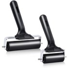 Wlivxch 2pcs Hard Rubber Brayer Rollers  4 Inch And 2 2 Inch  For Printmaking  
