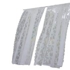 2pcs Sheer Elegant Lace-curtains Victorian Scalloped Edges Floral Window Curtain