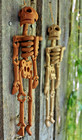 Beige Clay Skeleton Day Of The Dead Articulated Handmade Atzompa Oaxaca Mexican