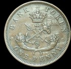 1852 Bank Of Upper Canada Half Penny Token  Coin  Km Tn2 Br
