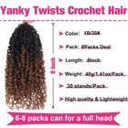 Unionbeauty 8 Inch Pre-looped Yanky Twist Crochet Hair 8packs - 1b 30 