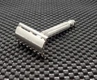 Vintage 1940 s Gillette Contract Tech De Safety Razor Fluted Handle Clean