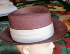 Mint Rare  Vintage 50 s Royal Stetson Custom Straw Hand Weave Texas Fedora 7 1 8