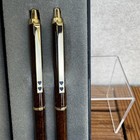 Paper Mate 518 Gold Set Vintage 1983 Pen And Mechanical Pencil Brown Marbled Usa