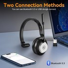 Wantek Wireless Headphone With Microphone Usb Dongle Stereo Bluetooth Headset
