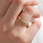 Round Cut Simulated Diamond Anniversary Wedding Band Ring 14k Yellow Gold Plated