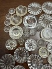 Vintage Lot Of 72 Transparent Lucite - Sets  Singles   Pairs  z40 