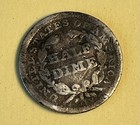 1847 Seated Liberty Half Dime  Bent
