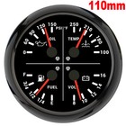 110mm Gps Speedometer 0-120mph With Tachometer 0-8000rpm 4in 1 Gauge With Sender