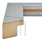 Craig Frames Essentials  1  Wide Brushed Silver Picture Frame With A Mat