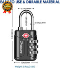 4 Pack Tsa Approved Luggage Locks Combination Travel Padlock 3-digit Waterproof 