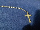 Vintage Catholic Rosary -light Color Plastic Beads   Crucifix - Mid 20th Century