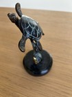 San Pacific International Sea Turtle W Marble Base Figurine 5 5 