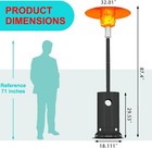 48000 Btu Outdoor Propane Patio Heater With Wheels And Safety Protection System