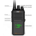 Handheld Two-way Vhf Marine Radio Ip68 Waterproof Led Screen International Ma   