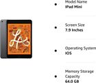 Apple Ipad Mini 5th Gen 64gb  Wi-fi  7 9in - Space Gray Ios 18 4