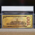 100mg 24k Gold 2009  100 Dollar Bill Federal Reserve Banknote With White Coa