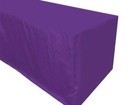 4  Ft  Fitted Polyester Table Cover Trade Show Booth Banquet Tablecloth Purple