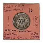Santa Monica  Ca Transportation Token  Santa Monica Municipal Bus Lines Gf 1