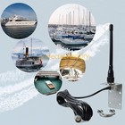 Vhf Marine Antenna Low-profile 156-163mhz 16 4ft Rg58 Coax Cable Pl259 Connector