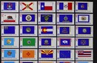 Us 1976  1633-82 Bicentennial  Flags  Complete Set 50 Different Singles Mint Nh