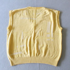 Vintage Yves Saint Laurent Sweater Mens Small Sleeveless Yellow Knit Cotton