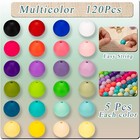 120 Pcs 15mm Silicone Beads For Diy Jewelry Crafts Bracelet Making
