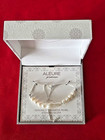 Brand New  Aleure Precioso  Genuine Fresh Water Pearls On A Sterling Silver Brac