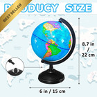 6 Inch World Globe With Stand Kids Educational Rotating Political Map Classroom